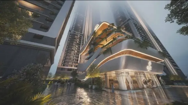 MSN Neopolis Apartment cluhouse downside up view by MSN Realty located at Neopolis, Kokapet, Hyderabad Telangana